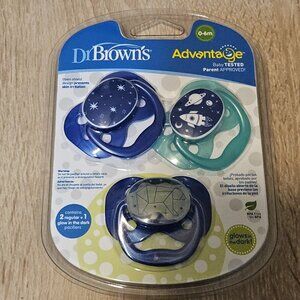 Dr. Browns Advantage 3-Pk. Glow Day & Night Pacifiers 0-6mths - NEW